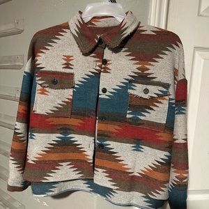 Viral western Aztec button up